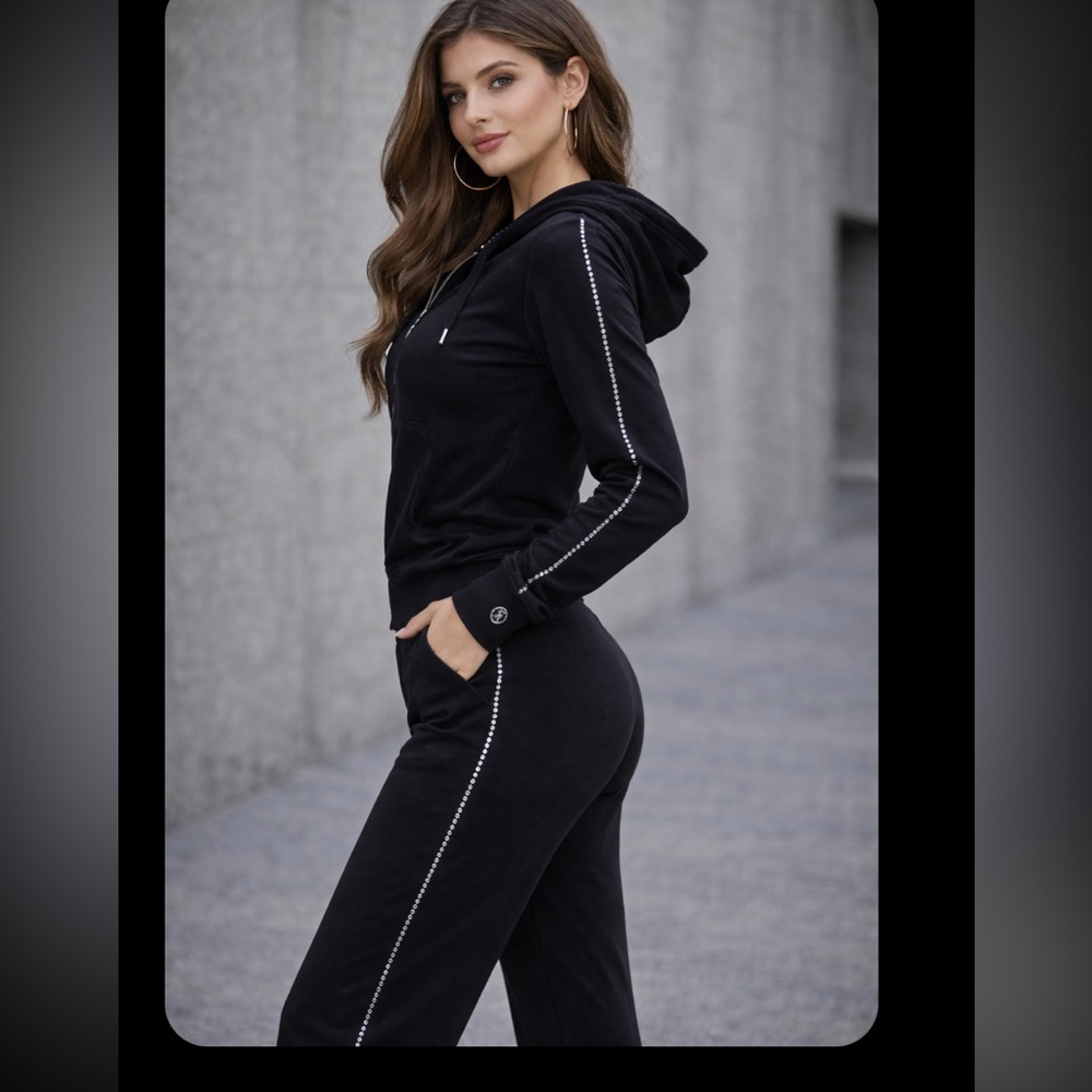 Women's Black Tracksuit Set